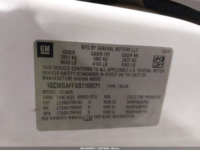 Chevrolet Express Work Van Image 16