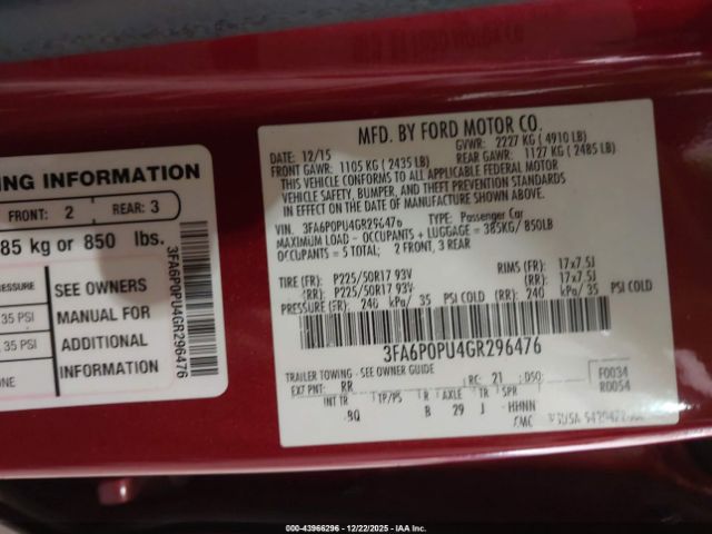 Ford Fusion Se Luxury Image 6